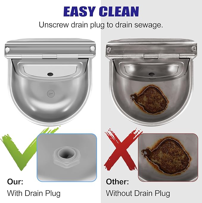 dog and small animal automatic water dispenser with float valve
