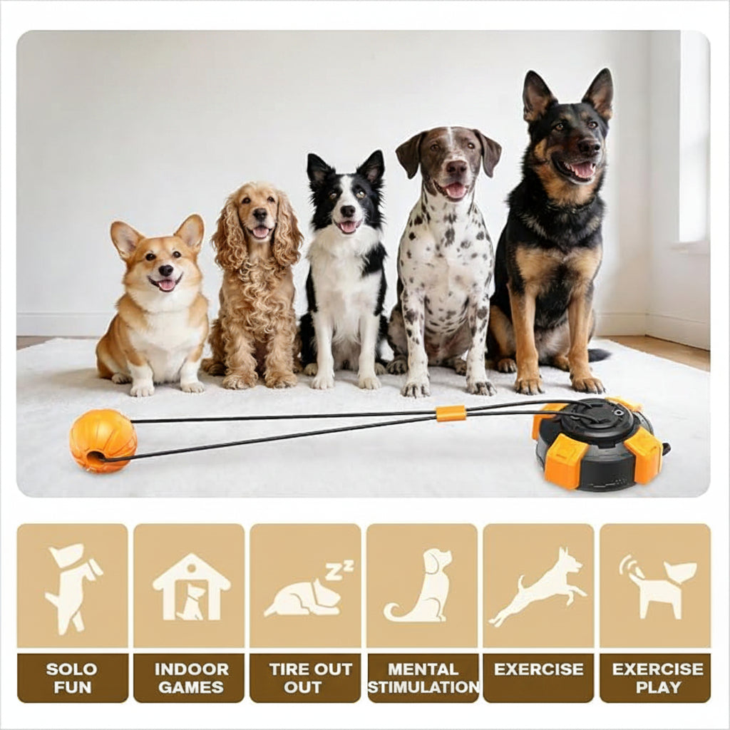 Puppy toy with rope design, suitable for supervised indoor and outdoor play.