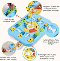 Dog Training Feeder Bowl with Puzzle Design
