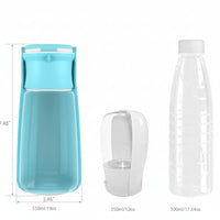 Dog water bottle with 12oz and 19oz size options