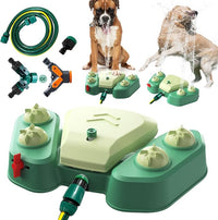 Dog Water Fountain Sprinkler with Interactive Outdoor Design