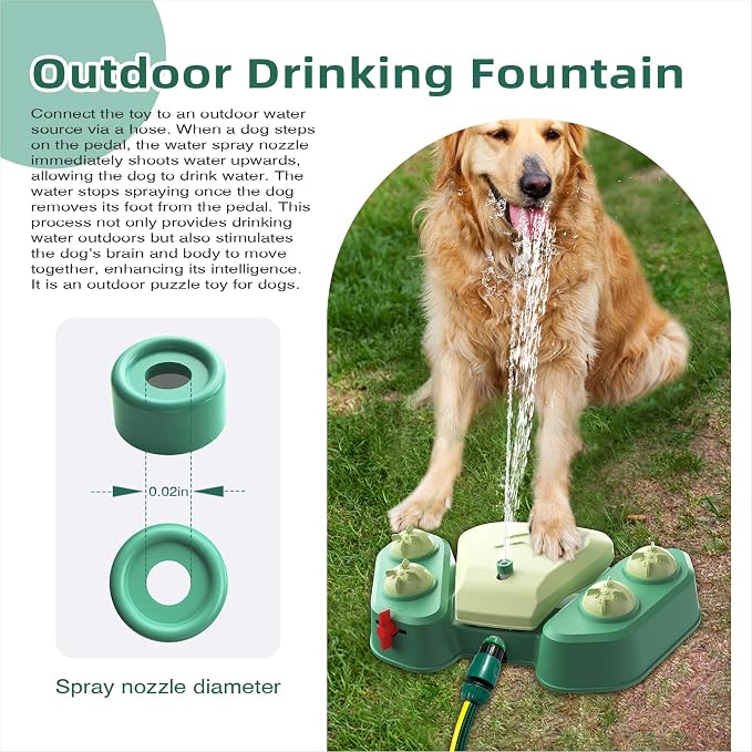 Dog Water Play Toy with Sprinkler and Drinking Function