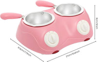 Double electric chocolate melting pot with two separate containers