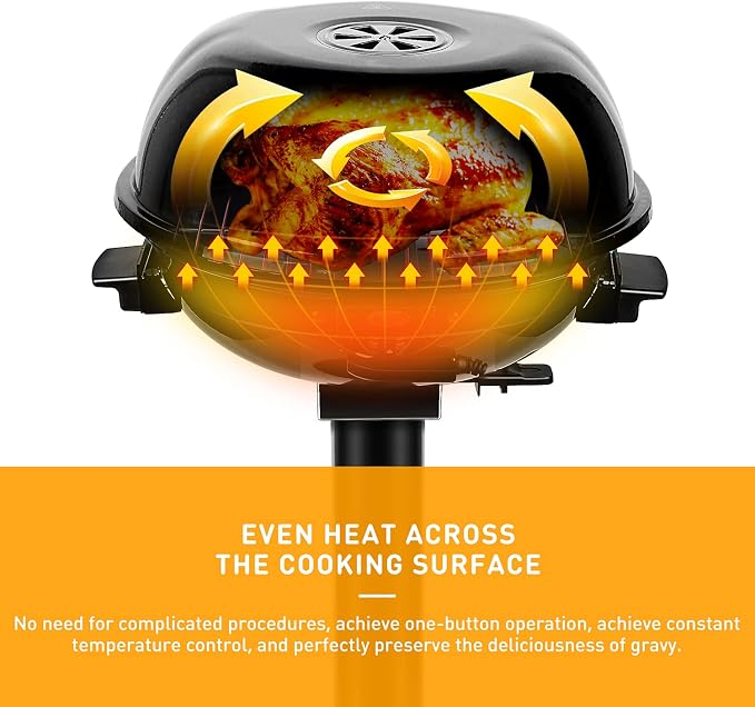 Double-layer electric grill with freestanding design
