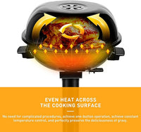 Double-layer electric grill with freestanding design