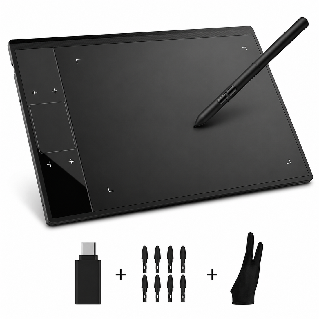10x6 inch drawing tablet with stylus pen for digital sketching