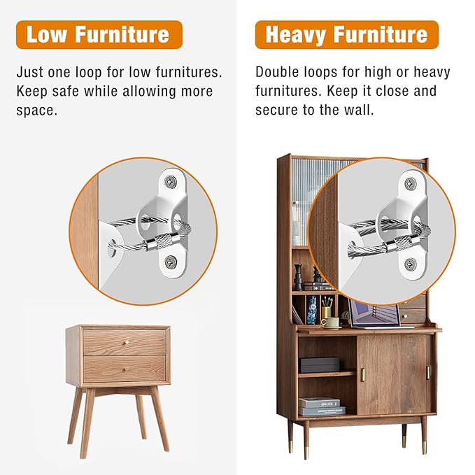 dresser cabinet safety anchors for baby proof home protection