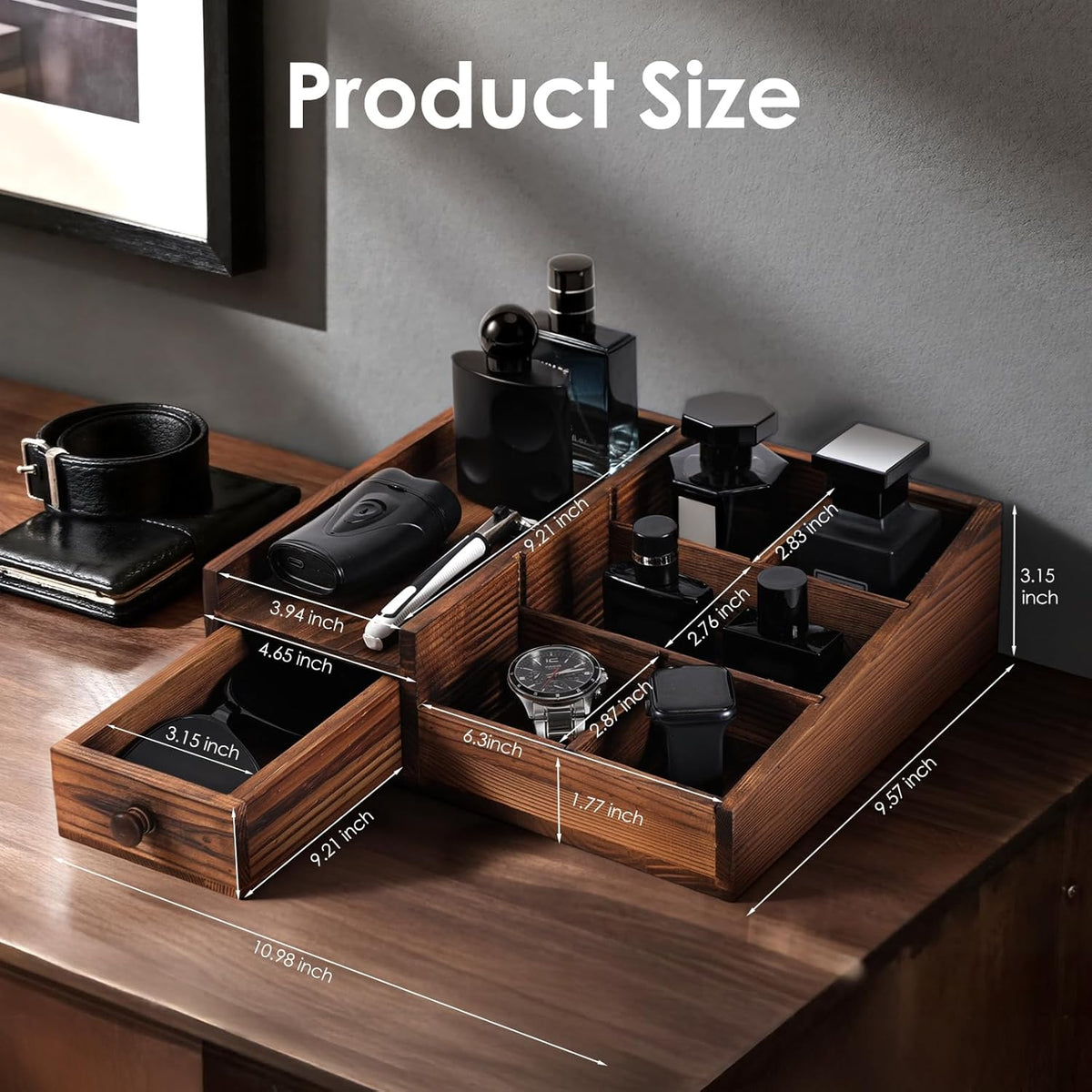 Dresser storage organizer for perfume accessories and everyday essentials