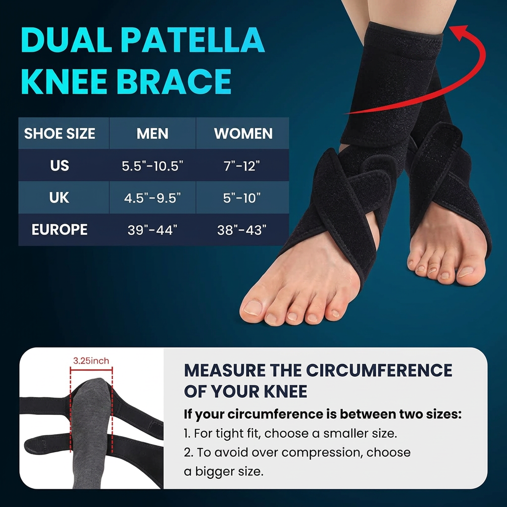 Close-up of adjustable straps and arch support on AFO ankle brace for targeted compression and stability