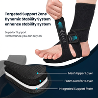 Drop foot brace worn under shoe demonstrating lightweight and low-profile design for daily use