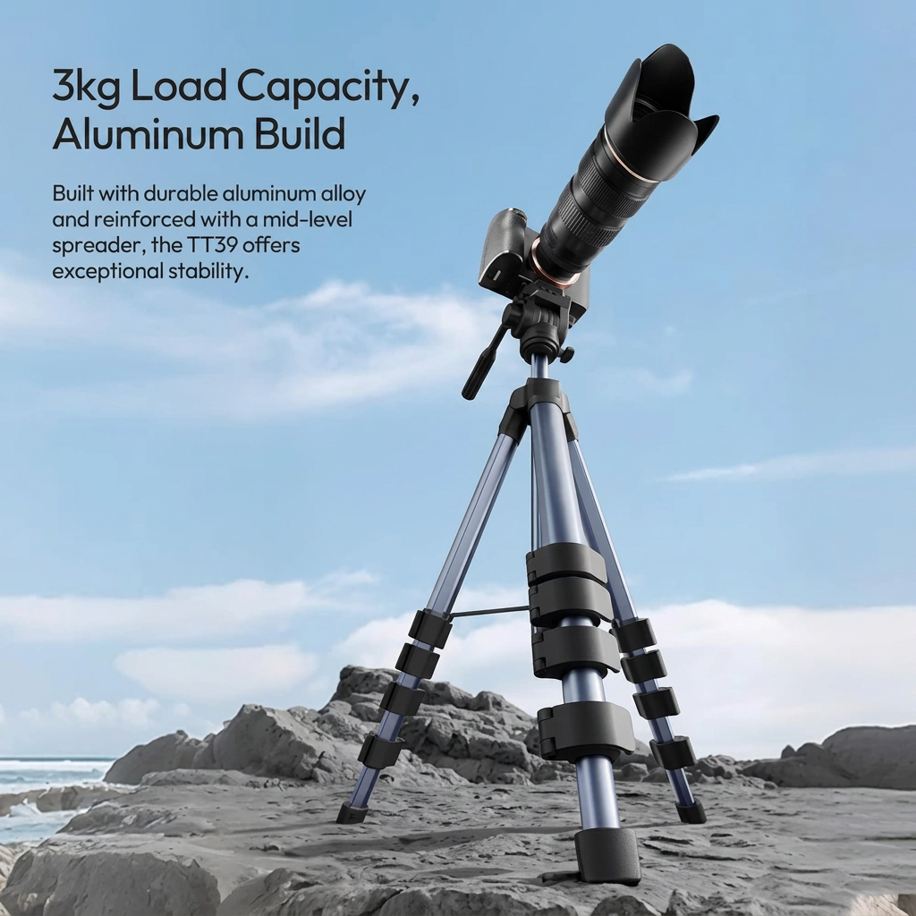 Tripod stand for compatible DSLR cameras
