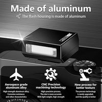 DSLR external flash lightweight aluminum body durable photography accessory