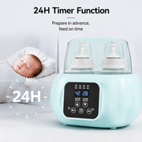 Dual baby bottle warmer with digital control panel