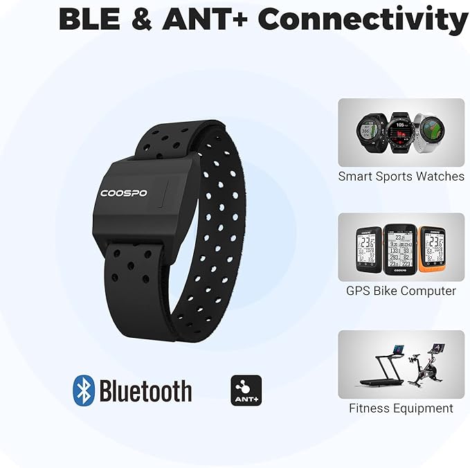 Dual band heart rate monitor compatible with Bluetooth and ANT devices