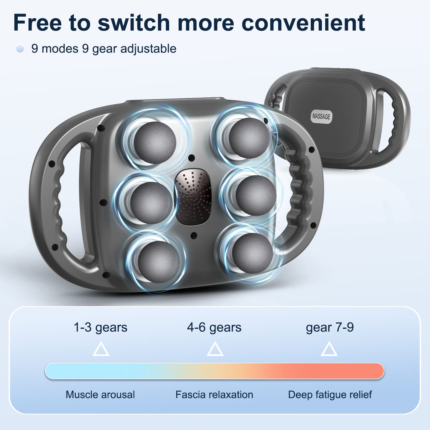 Dual head body massager for home fitness and daily relaxation use