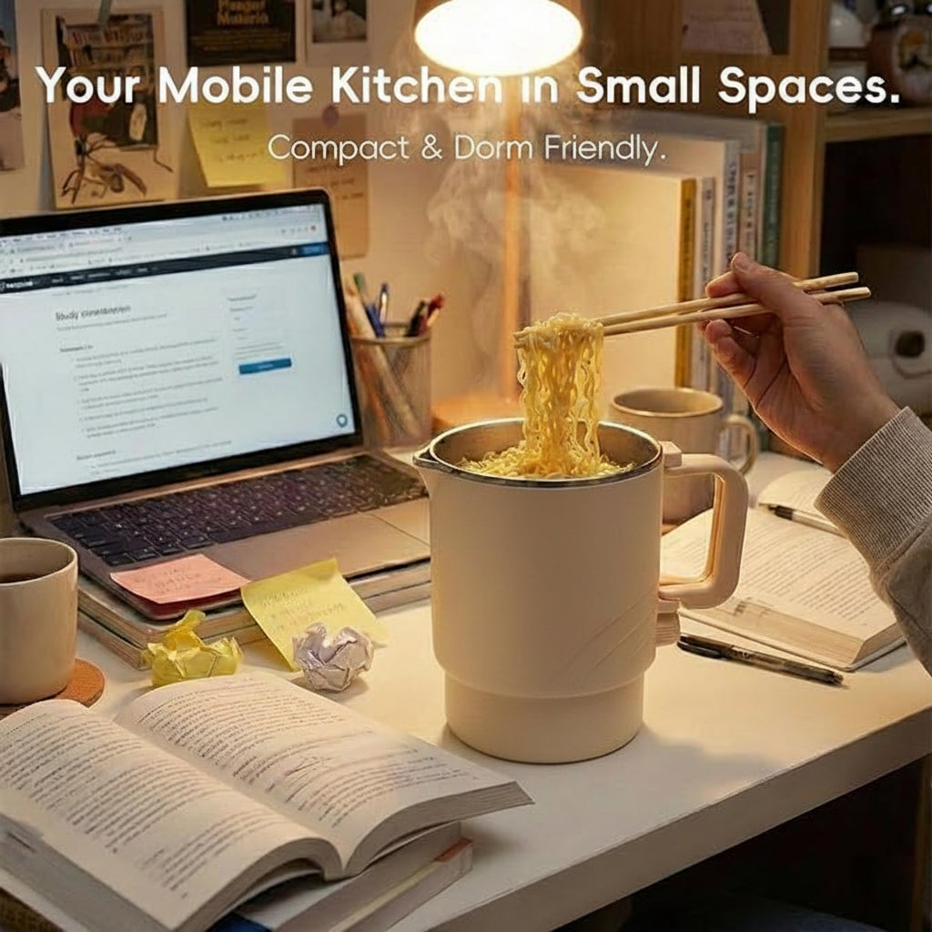 Mini electric cooking pot with dual power control