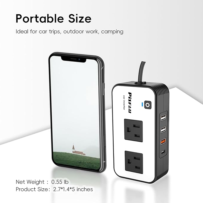 Car Inverter Dual USB Ports 4.8A Charging