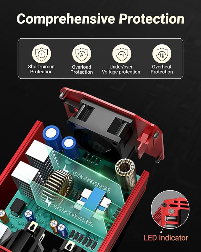 Car Inverter Dual USB Fast Charging 4.8A Output
