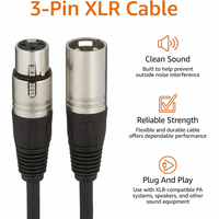 XLR microphone cable with durable 6mm PVC jacket, providing protection and flexibility for live performances and studio use
