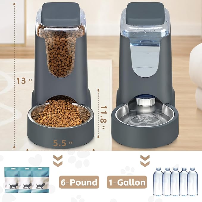 Durable Automatic Pet Food And Water Dispenser For Daily Use