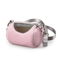 Dwarf Hamster Carrier Bag with Adjustable Shoulder Strap in Pink