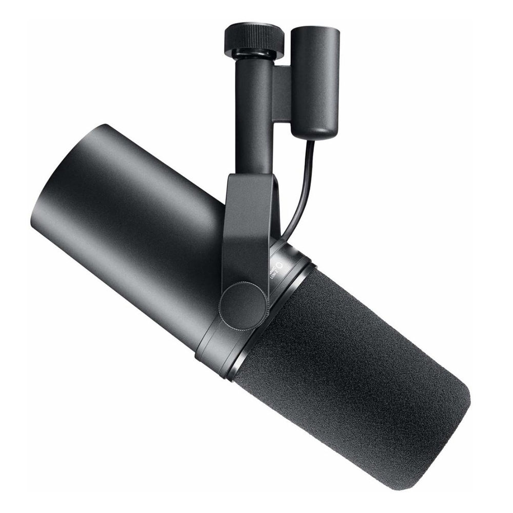 Dynamic wired broadcast microphone front view