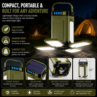 Solar Leaf Lamp, Camping Lantern, LED Lantern, Camping Lamp, Rechargeable Camping Lantern, Rechargeable Lanterns, Tent Light and Solar Lantern, Foldable Hanging Outdoor Light