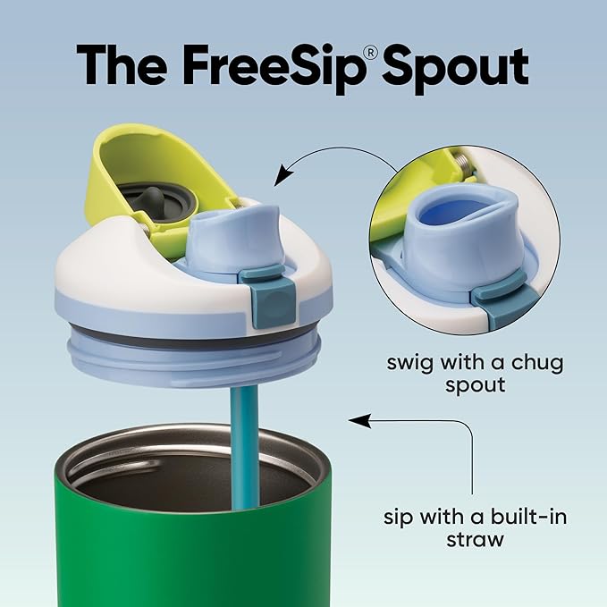 Leakproof travel tumbler with built-in straw and ergonomic side handle