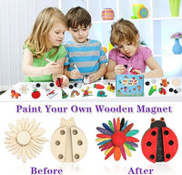 Easter crafts DIY wooden magnets for boys and girls aged 4-12