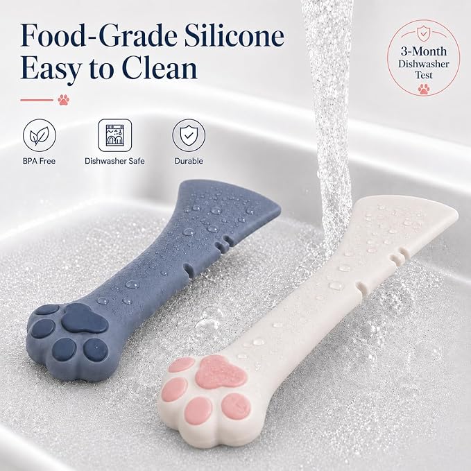 easy-to-clean BPA-free pet feeding spoon for wet food