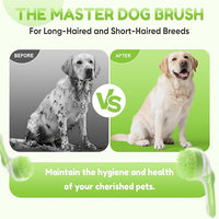 Pet bath brush with easy-grip handle
