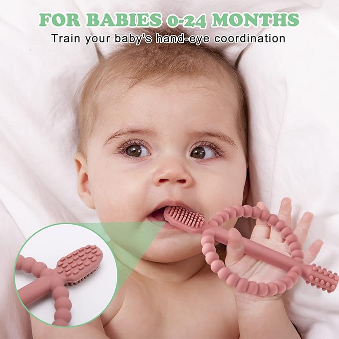 easy-hold baby teething toy with ergonomic handle for infants
