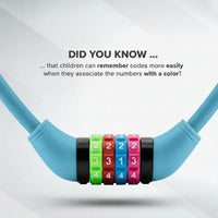 Adjustable 5-digit combination cable lock for children’s bicycles