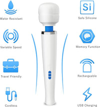 Rechargeable cordless massager providing deep muscle relief with no wires for convenient, portable use