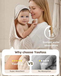 Eco-friendly 100% organic cotton baby towels for sensitive skin