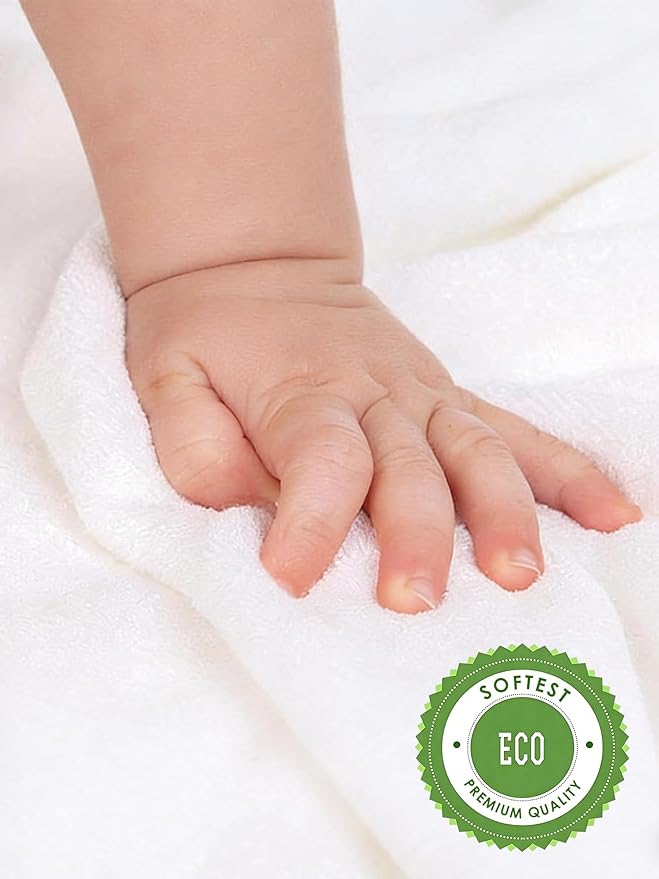 Eco-friendly bamboo rayon washcloth set, safe and gentle for babies