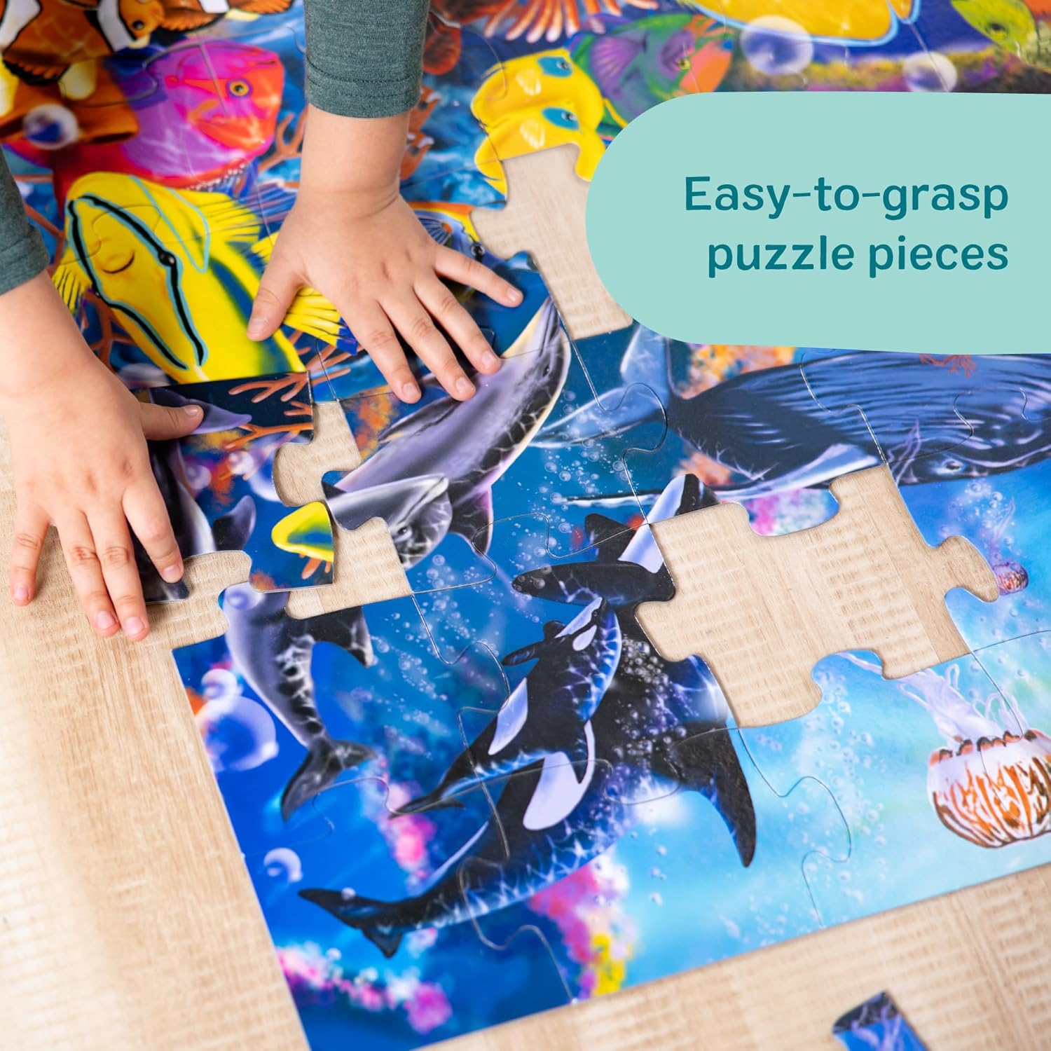 Eco-Friendly Ocean Puzzle – FSC Certified 48 Piece Jumbo Jigsaw for Kids