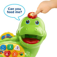 Educational dinosaur toy featuring number recognition and counting play features.