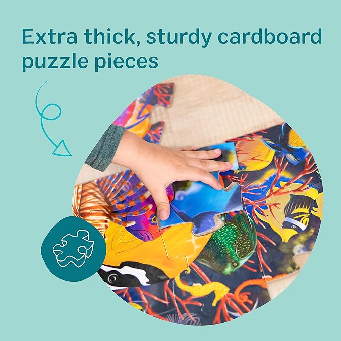 Educational Puzzle for Preschoolers – Jumbo 48 Piece Ocean Life Jigsaw Puzzle