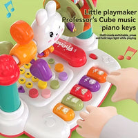 Educational rabbit music toy for kids with piano keys and interactive learning functions