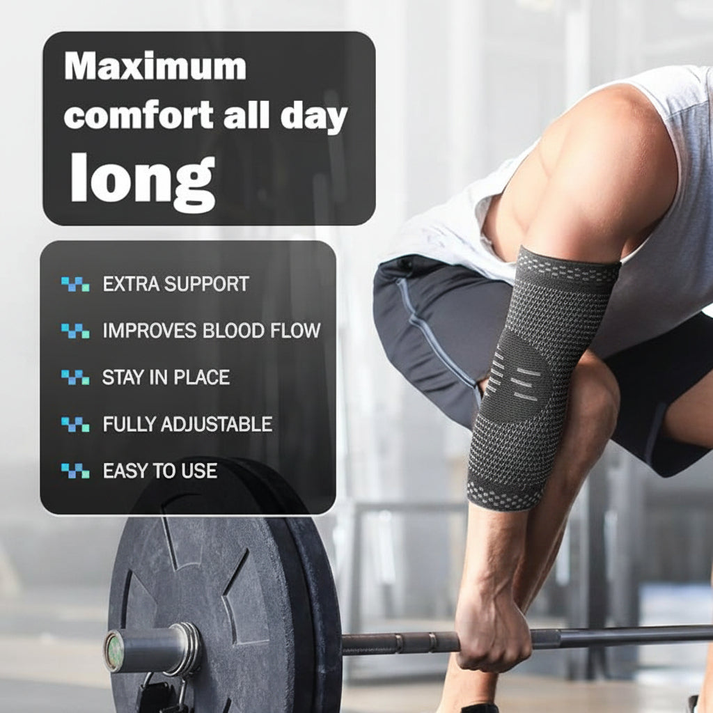 Elbow sleeves with comfortable compression fit