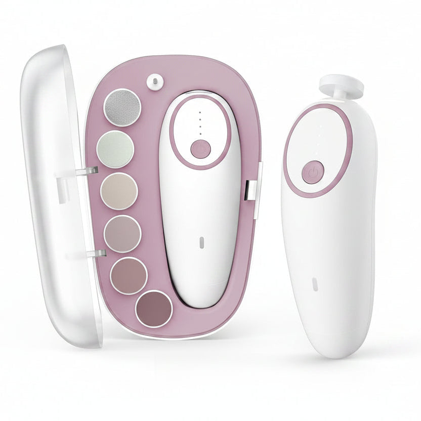 Electric baby nail file with interchangeable filing pads