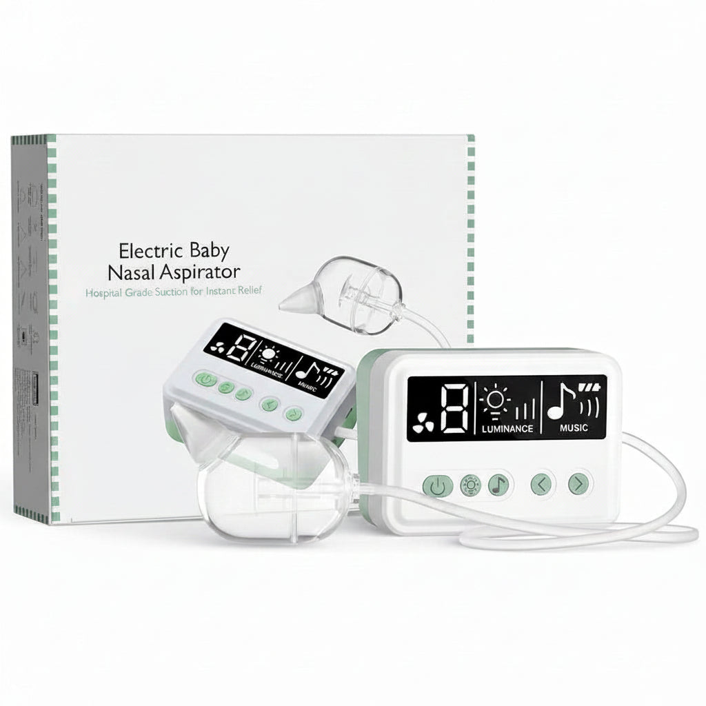 Electric baby nose cleaner with digital display and controls