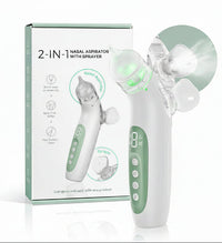 Electric baby nose cleaner with spray and adjustable suction