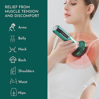 Electric body massager with charging cable and user manual package setup