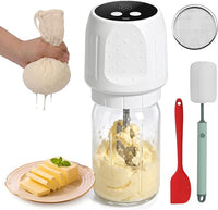 Electric butter churn maker with one-touch operation