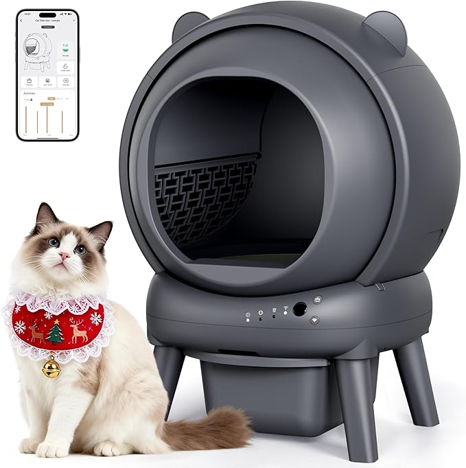 Electric litter box for indoor cat space