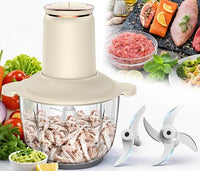 300W electric chicken shredder with 8-cup glass bowl