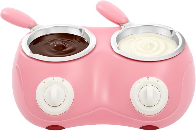 Electric chocolate melter with two temperature settings