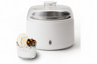 Electric chocolate melting pot with compact yellow design
